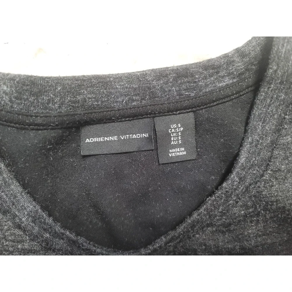 Adrienne Vittadini Short Sleeve Womens Gray‎ Sheath Dress Size Small